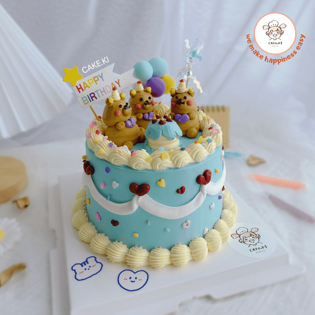 Cake Ki Bakery | (3 Days Pre-Order) Happy 3 Party Bear Design 