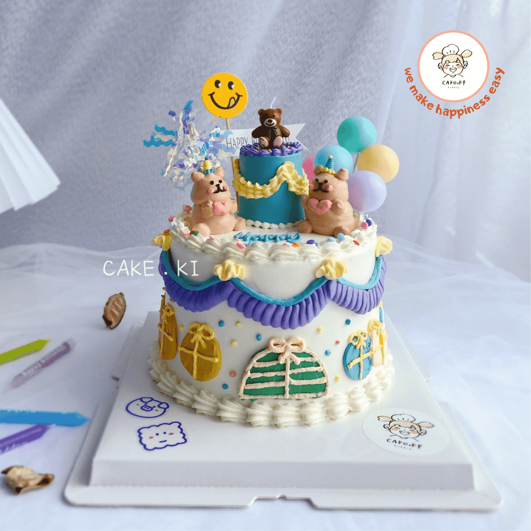 Cake Ki Bakery | (3 Days Pre-Order) Happy Party Bear Design 