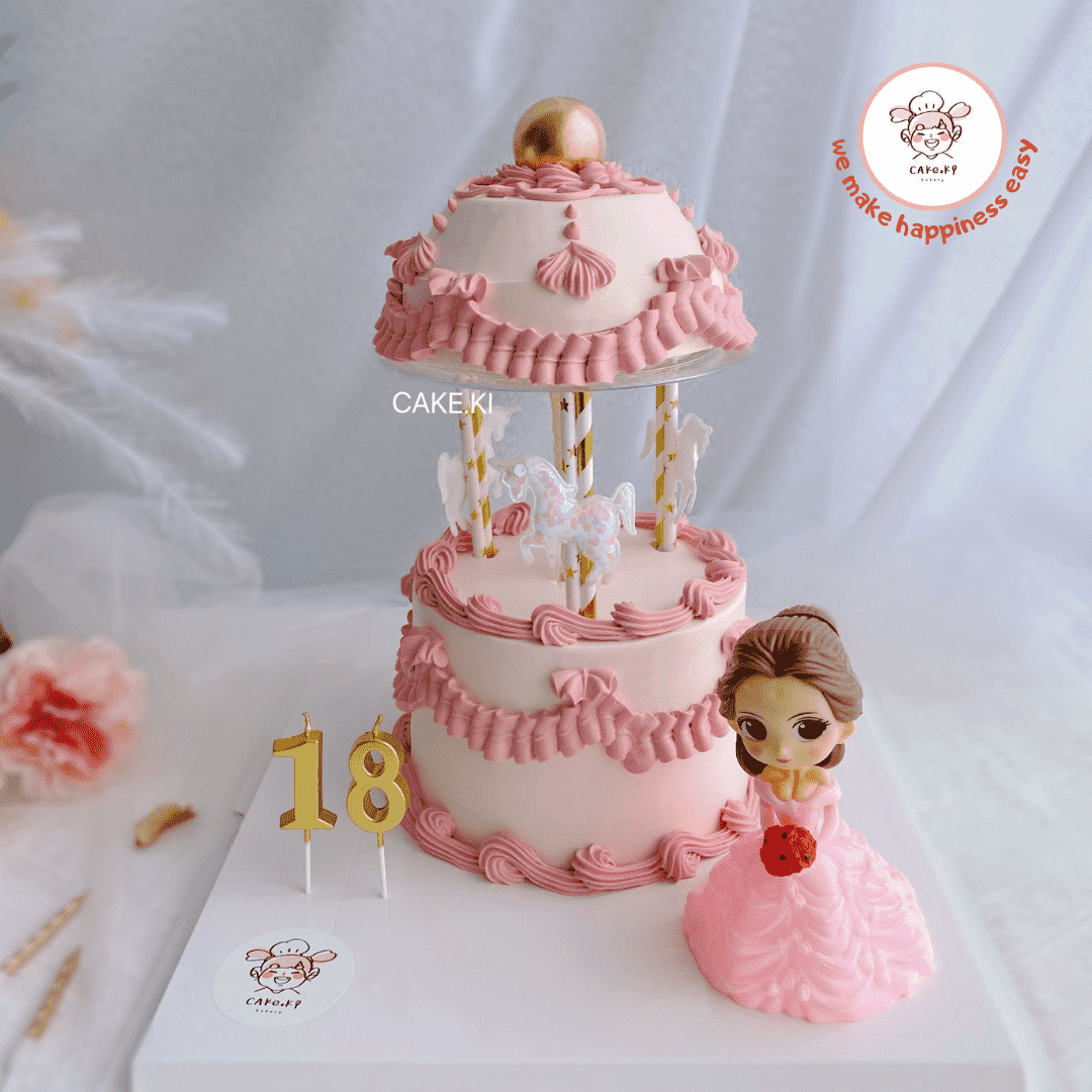 Cake Ki Bakery | (3 Days Pre-Order) - Double Tier 
Princess Series Design (III)