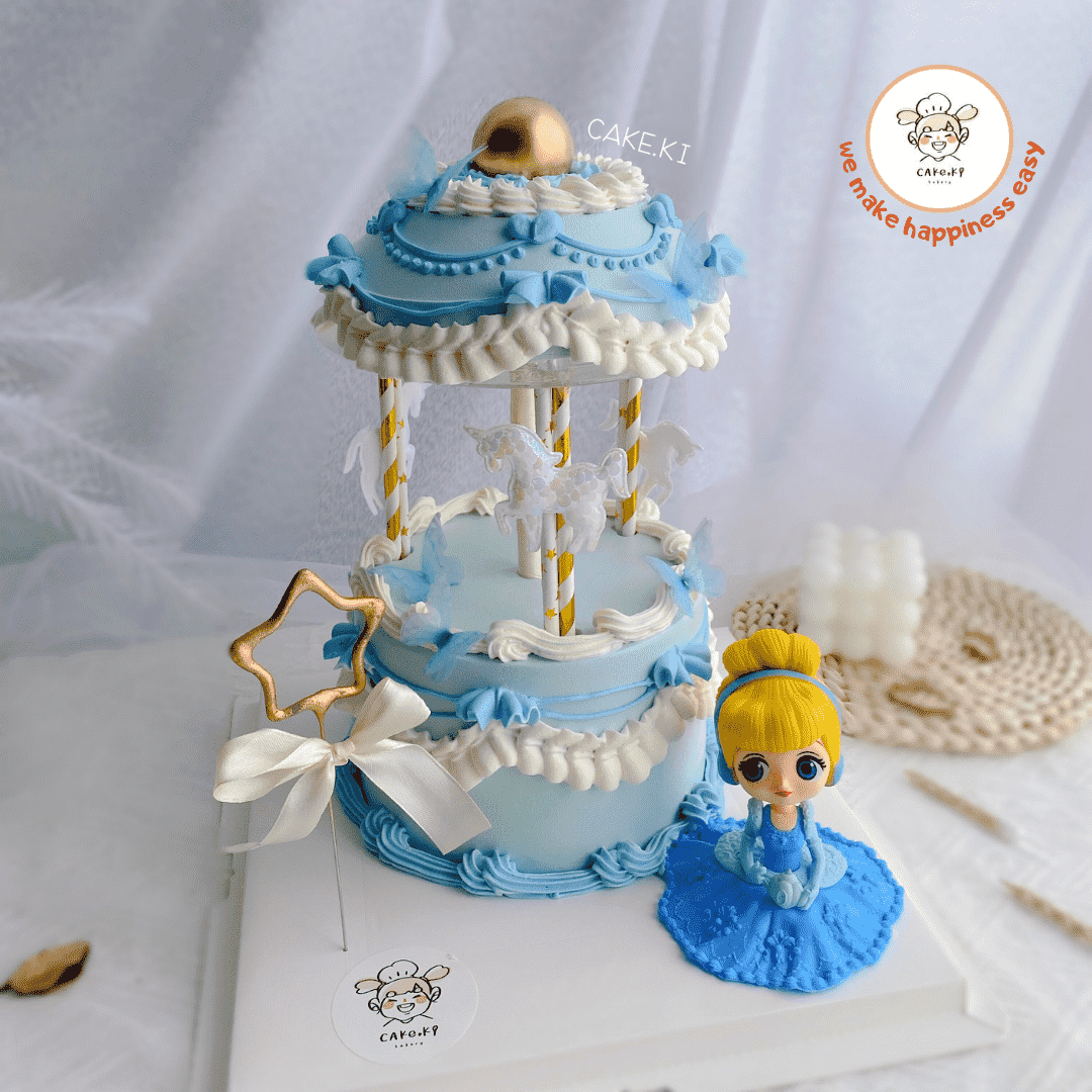 Cake Ki Bakery | (3 Days Pre-Order) -Double Tier 
Cinderella Princess Series Design (IV)