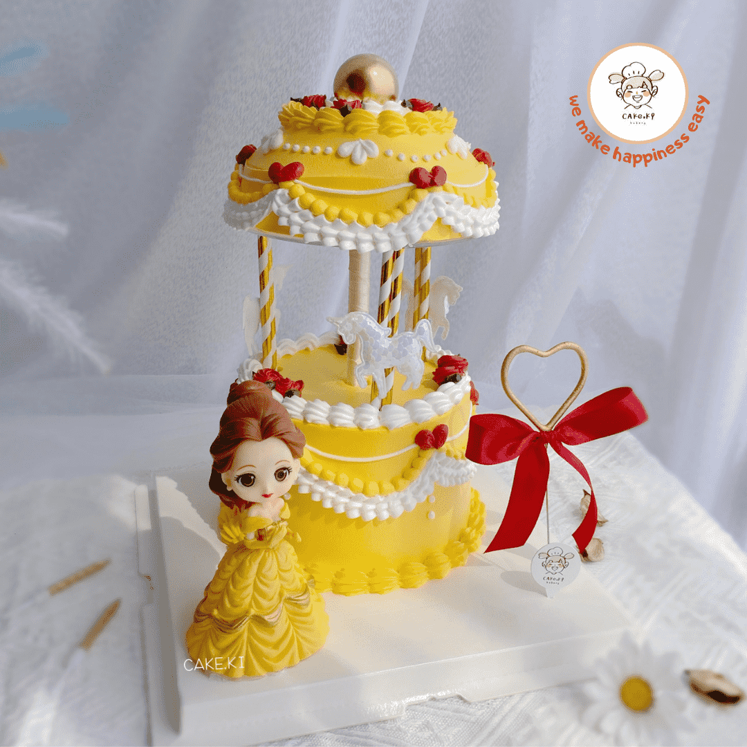 Cake Ki Bakery | (3 Days Pre-Order) -Double Tier 
Princess Series Design(V)