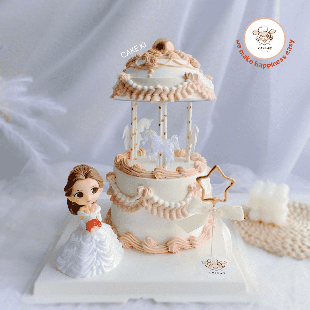 Cake Ki Bakery | (3 Days Pre-Order) - Double Tier 
Princess Series Design(VII)