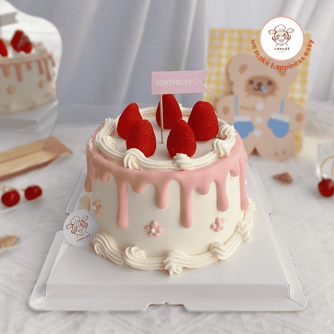 Cake Ki Bakery | (2 Days Pre-Order) Vintage Series with Strawberry Design B