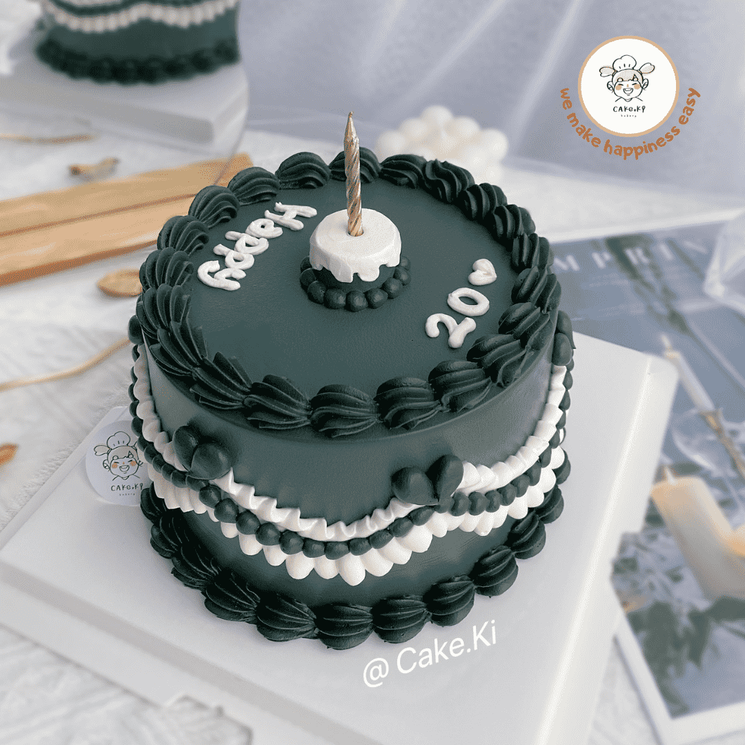 (2 Days Pre-Order) Vintage Series J (Cool Grey Tone) | Cake Ki Bakery