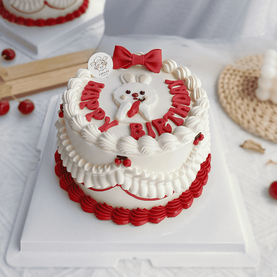 (3 Days Pre-Order) Rabbit Vintage Design | Cake Ki Bakery
